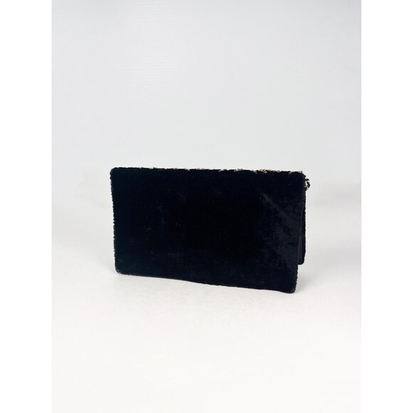 Vintage Zardozi embroidered peacock clutch with gemstone crystals - Picture 4 of 9